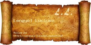 Lengyel Luciusz névjegykártya